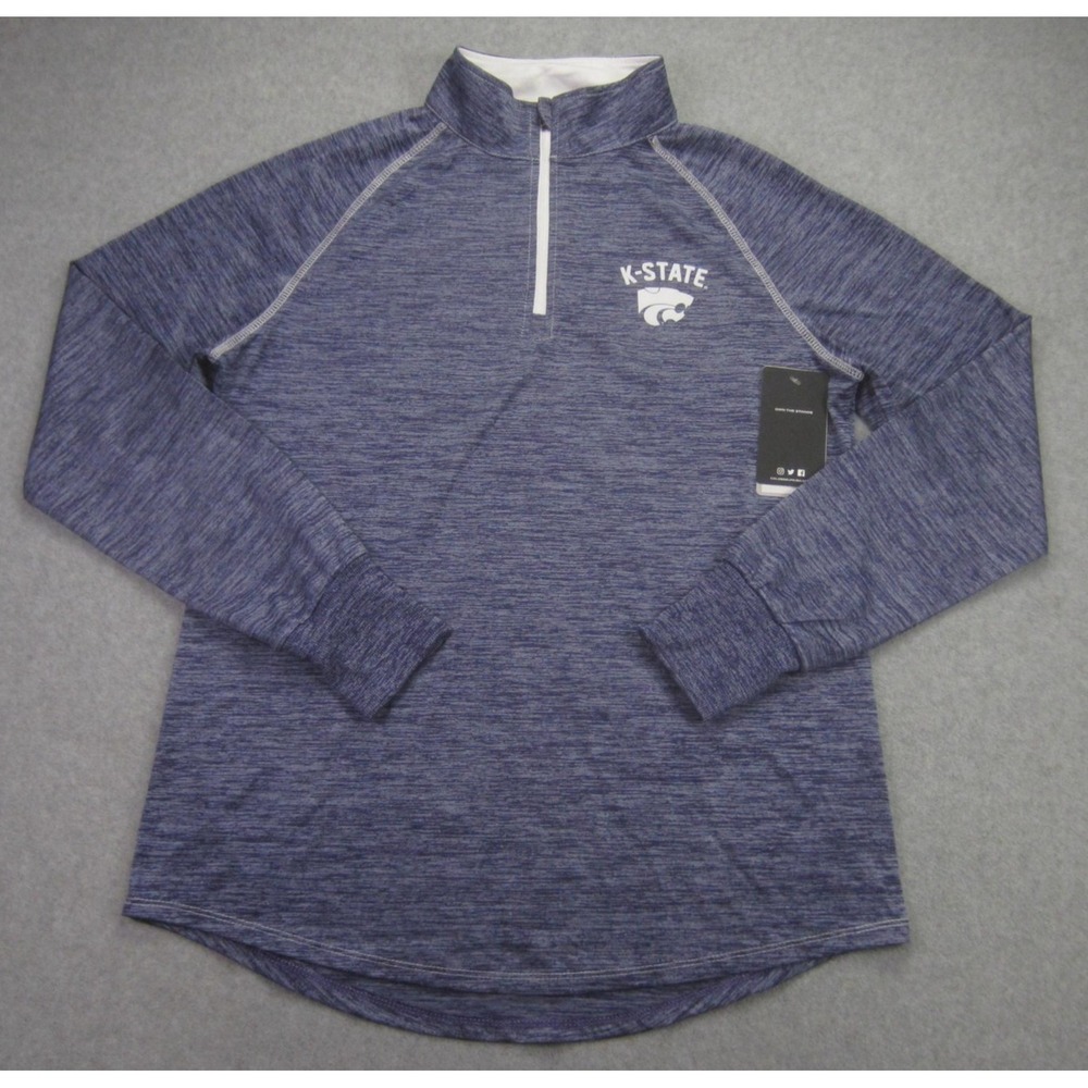 Kansas State Wildcats Quarter Zip‎ Womens XL Colosseum K-State Heathered Purple